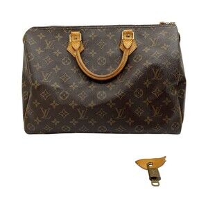 Louis Vuitton Monogram Speedy Bag Brown Handle